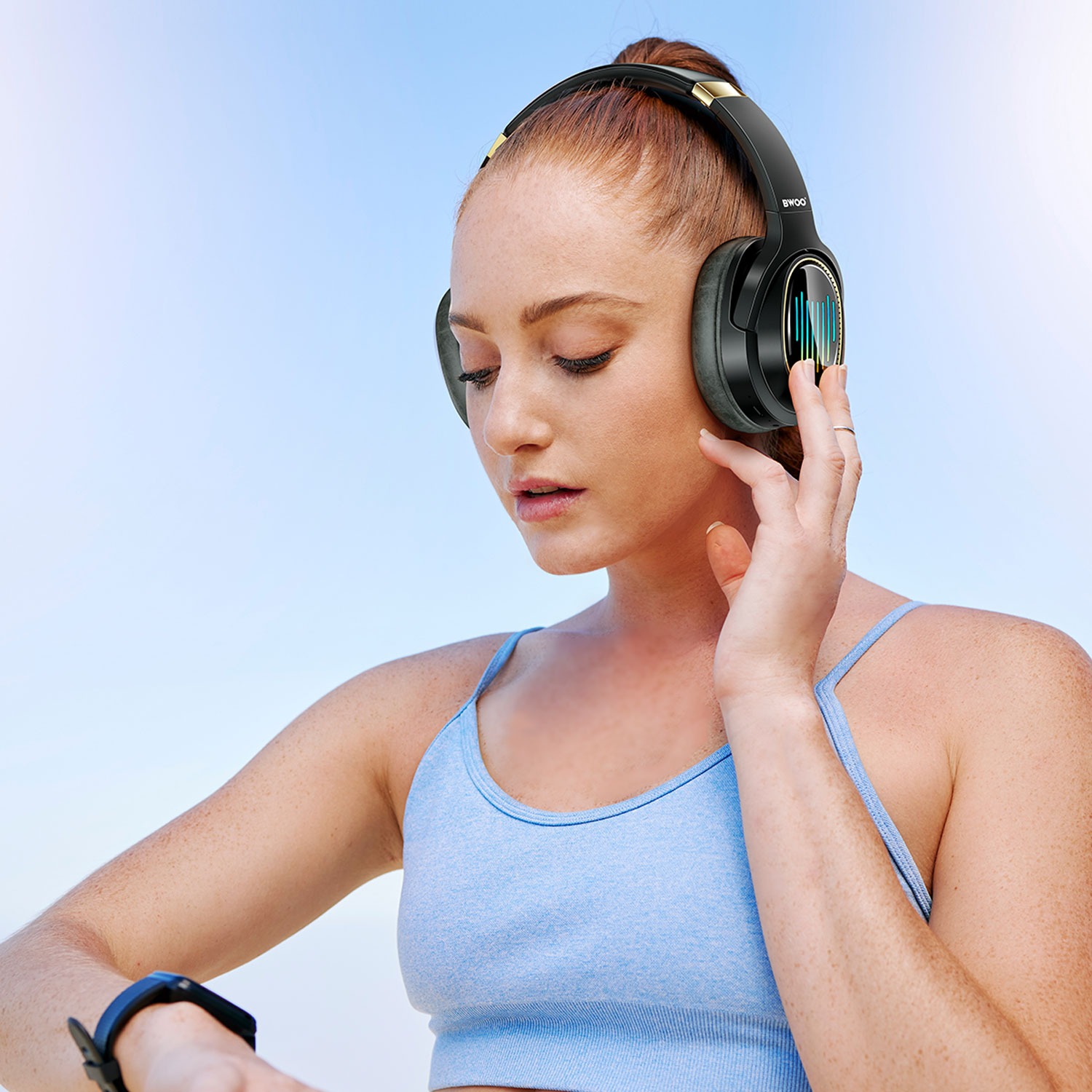 Casque supra-auriculaire sans fil à réduction de bruit BT V5.4