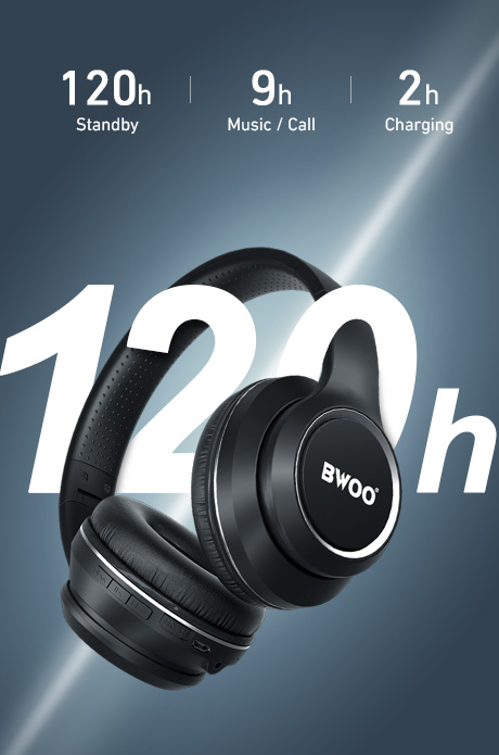 BW580 Casque supra auriculaire sans fil à réduction de bruit BT V5.0