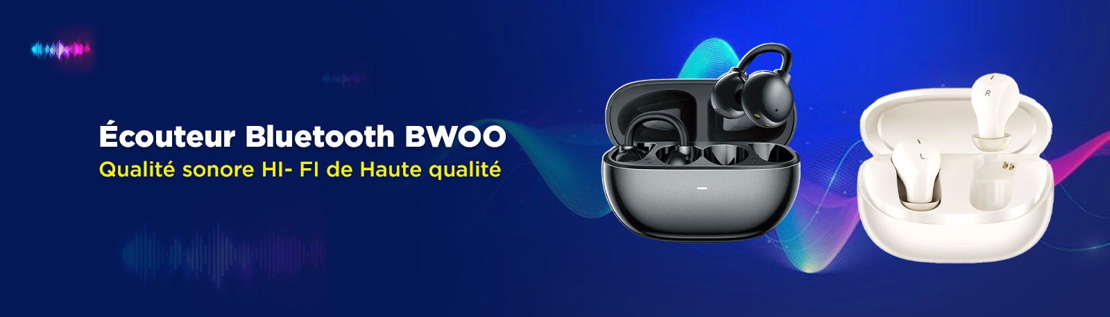 Bannière Ecouteur bluethooth