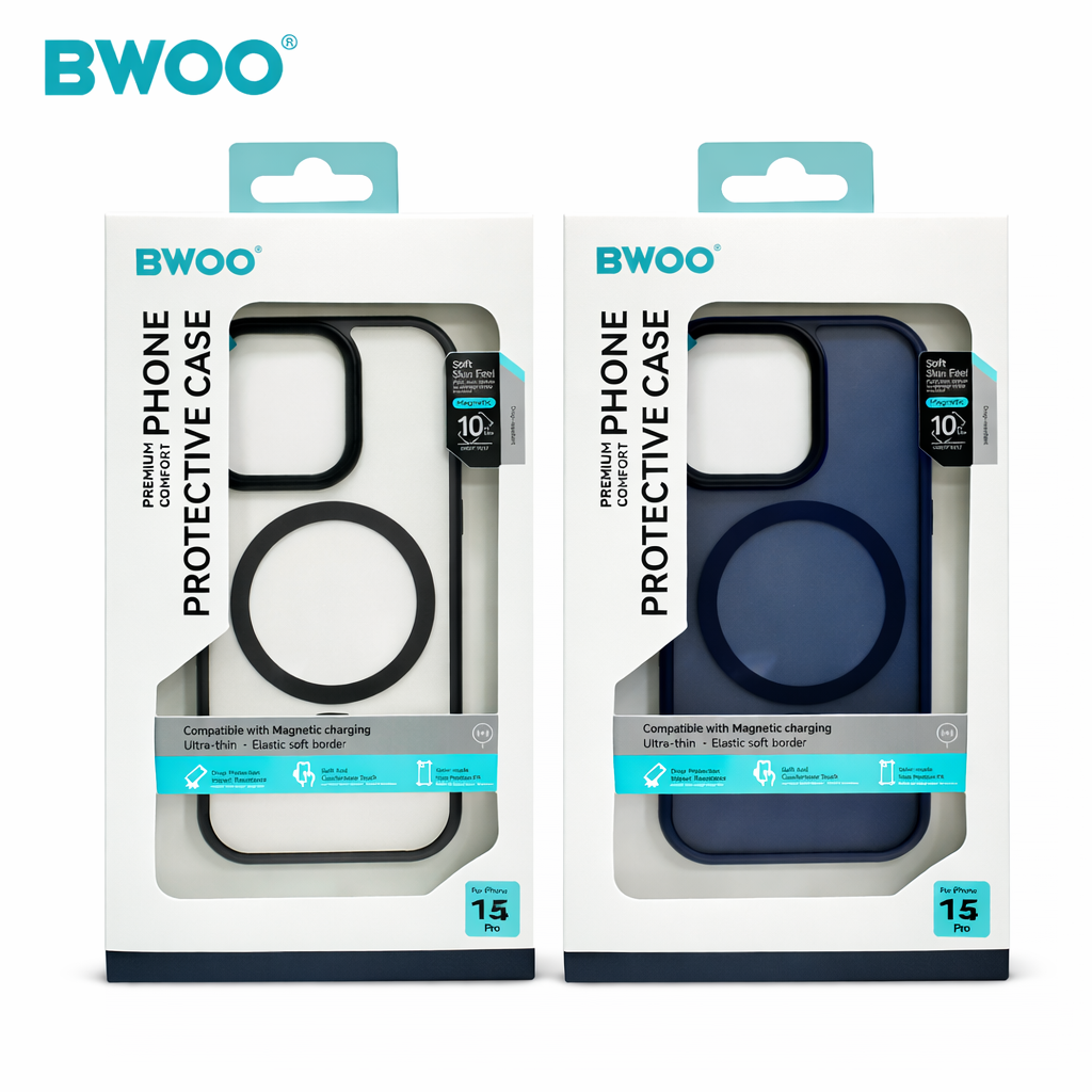 Coque de protection intégrale BWOO pour iPhone 15 Pro