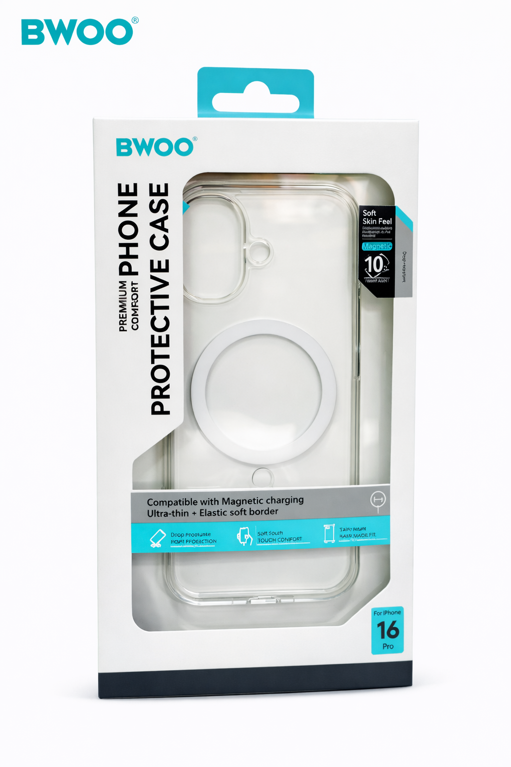 Coque de protection intégrale BWOO pour iPhone 16
